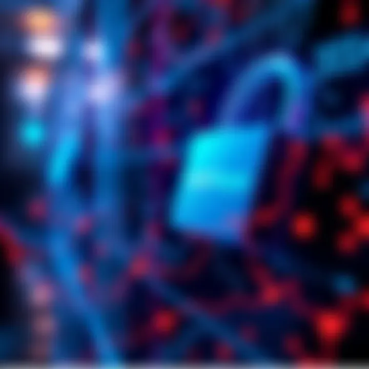 A graphic showing vetKeys symbol alongside a digital lock, representing onchain privacy and data security in transactions.