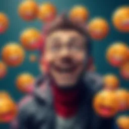 A humorous meme that has gone viral, featuring a funny character with an exaggerated expression, surrounded by laughter emojis