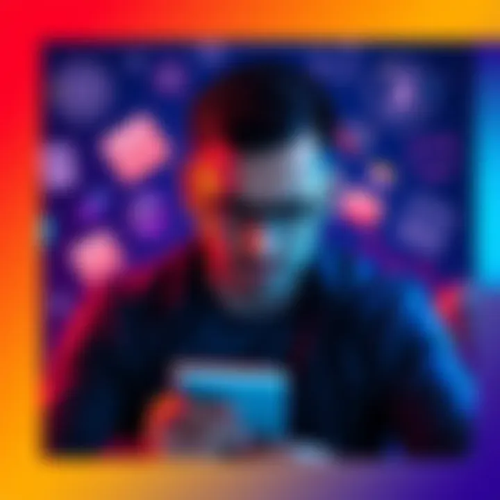 Virtual Prepaid Mastercard Solutions A person frustrated with their virtual prepaid Mastercard, surrounded by symbols of finance and technology.