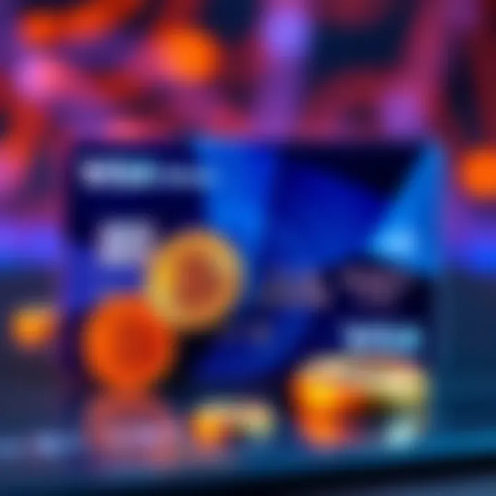 Visa card with digital coin graphics representing stablecoin payments