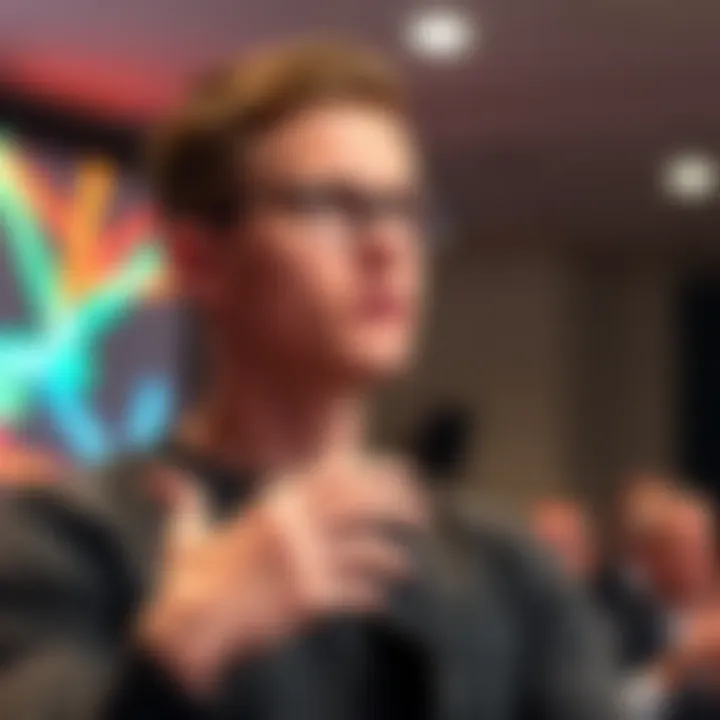 Vitalik Buterin speaking at a conference about Ethereum Foundation's focus on decentralization, security, and privacy