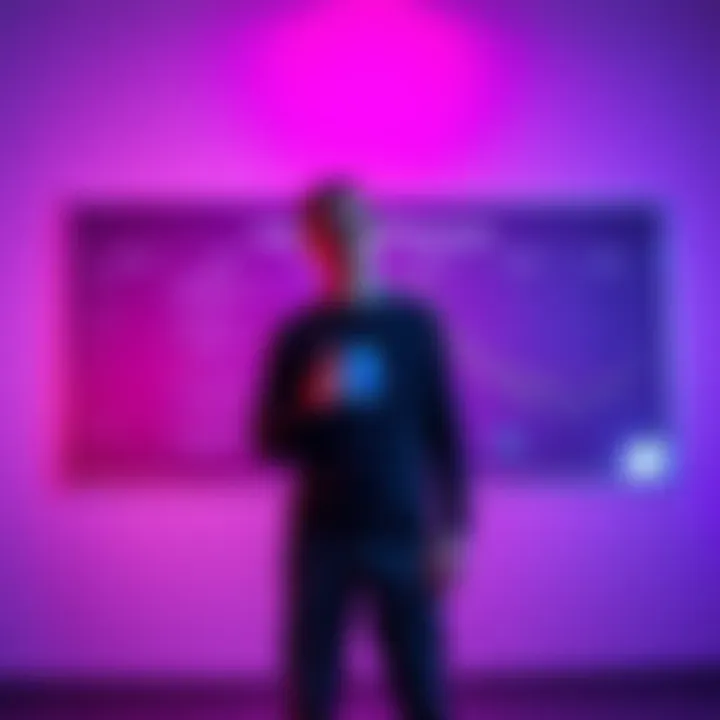 Vitalik Buterin stands in front of a presentation board explaining the Lean Ethereum plan