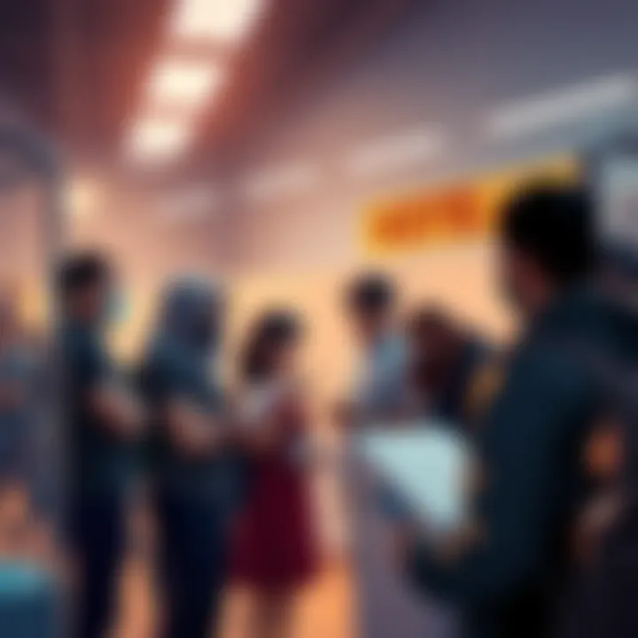 People voting on stablecoin bill A group of people at a polling station discussing the stablecoin bill vote