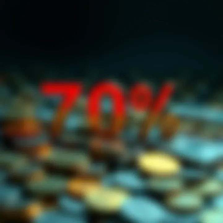 A graphic showing coins and cash representing 70% of claims paid by Voyager, with a remaining balance of 30% still owed, signaling future distributions.
