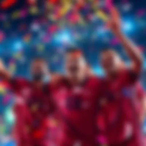VSC team celebrating their return to the top 3 rankings with smiles and confetti