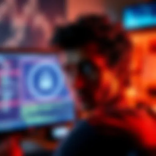 A worried person looks at a computer screen displaying a digital wallet interface with a lock symbol, expressing concern over potential theft of cryptocurrency funds after a year of inactivity.