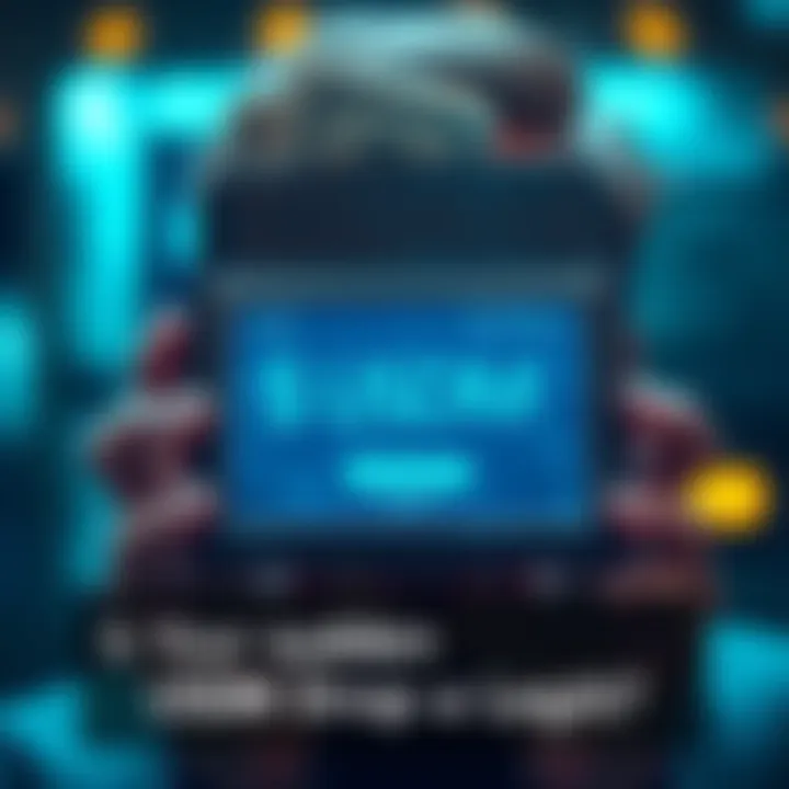 A digital wallet displaying a balance of USDM, with a surprised expression on a person's face, questioning the legitimacy of the funds.