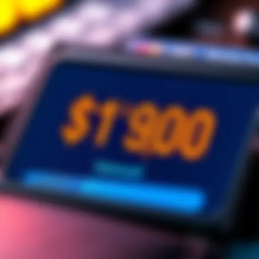 Close-up of a digital wallet display showing a balance of nineteen million dollars