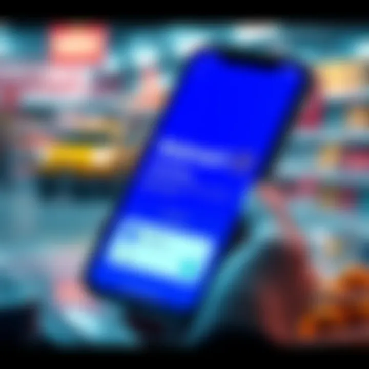 Walmart's OnePay app displayed on a smartphone, showing cryptocurrency transactions for grocery shopping