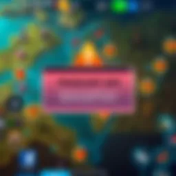 A notification alert showing a warning about fraudulent advertisements in the Atlas Earth game with a background of the game interface