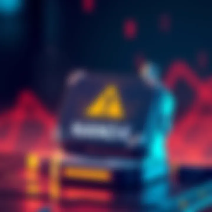 Illustration of a fraudulent Nano X device with a warning sign regarding crypto theft