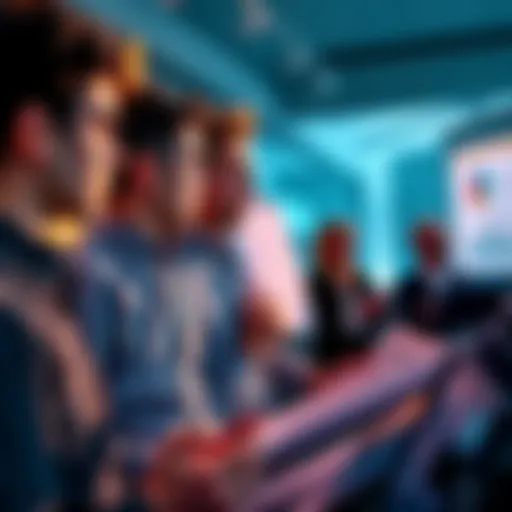 Web3 founders presenting a pitch with charts and graphs, looking concerned while investors listen intently, symbolizing the struggle for funding without a working product.