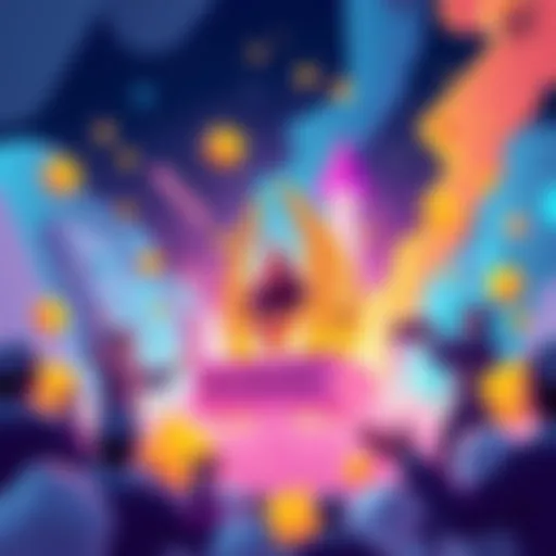 A vibrant graphic showing the launch of Wenblocks tokens with miners celebrating and claiming their rewards on the Ethereum mainnet.