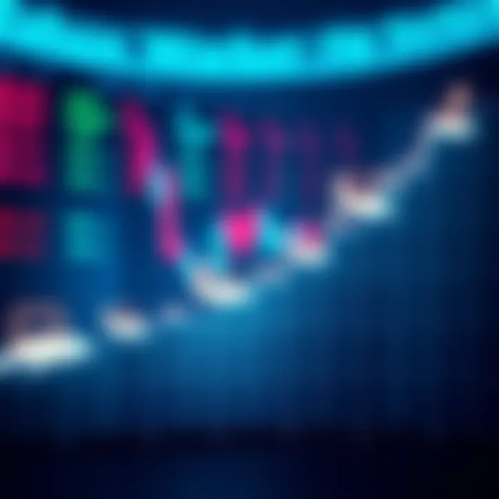 A chart showing a downward trend in cryptocurrency prices with whale icons indicating short positions