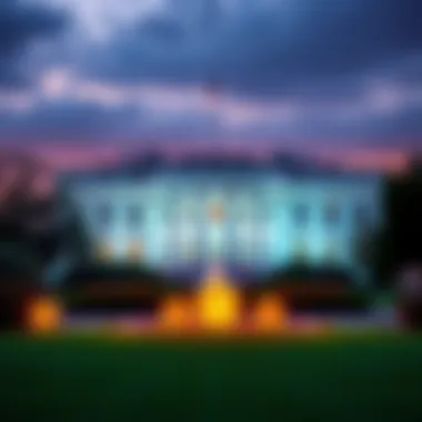 A graphic representation of the White House with Bitcoin symbols, illustrating the upcoming Strategic Bitcoin Reserve announcement