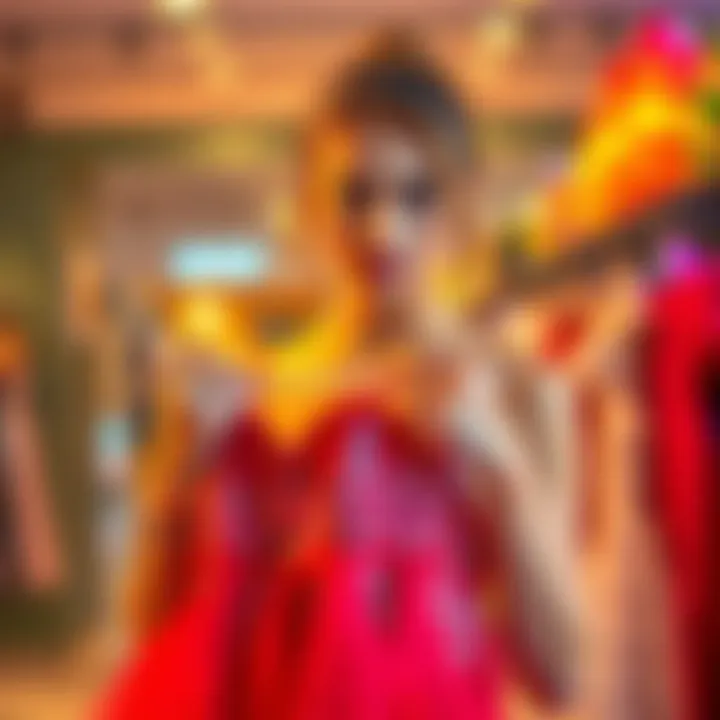 A young woman looks disappointed while holding a $500 Sherri Hill dress that fits well but is the wrong color, contemplating her purchase decision.