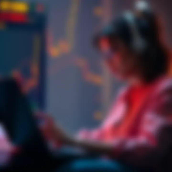 A 38-year-old woman analyzing cryptocurrency charts on her laptop, considering her retirement savings investment.