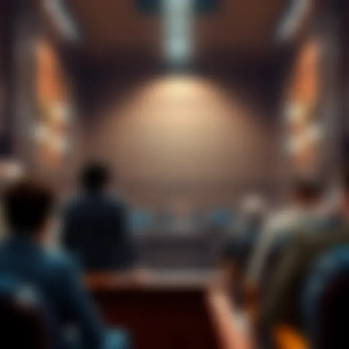 A courtroom scene showing a woman being sentenced for kidnapping a crypto influencer, with the judge and audience visible.
