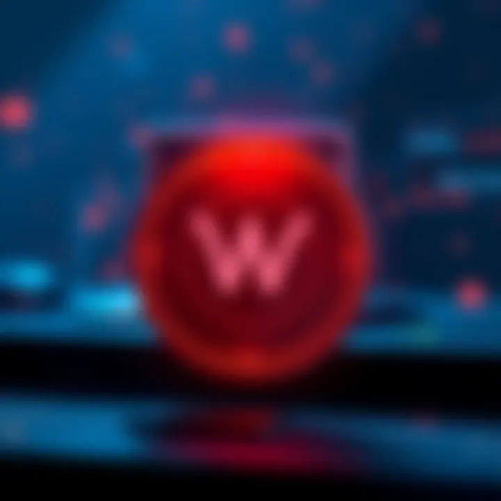 A graphic showing the WorldBanksPi app logo with a warning sign, indicating its removal from the ecosystem, symbolizing uncertainty in the tech community.