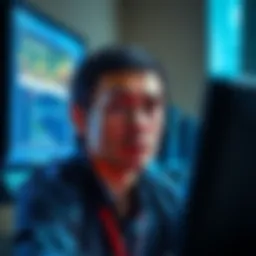 A person appears worried while viewing an online transaction related to cryptocurrency on their computer screen.
