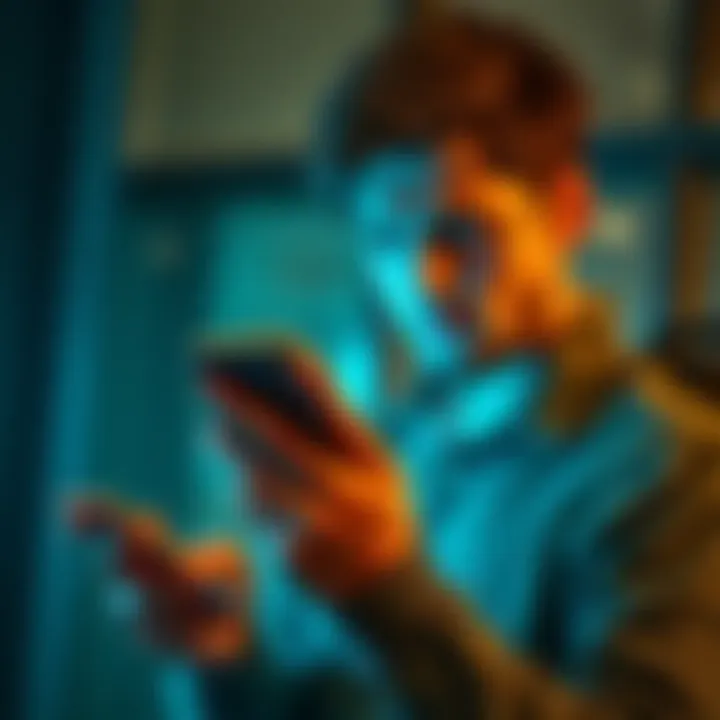 Person looking worried with a phone in hand Frustrated individual holds a phone, contemplating Revolut account closure before a trip to Europe
