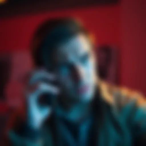 A concerned individual on the phone appears troubled after a scam call, representing financial loss in cryptocurrency.