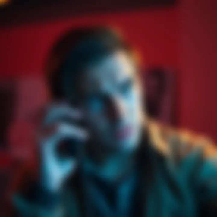 A concerned individual on the phone appears troubled after a scam call, representing financial loss in cryptocurrency.