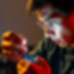 A cryptocurrency enthusiast anxiously examines their Trezor Model T during a failed firmware update, fearing potential loss of Bitcoin.