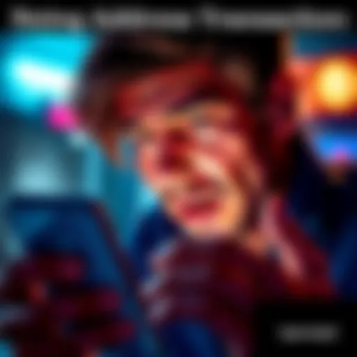 A distressed person looking at a phone screen with a confused expression after sending USDT to the wrong address