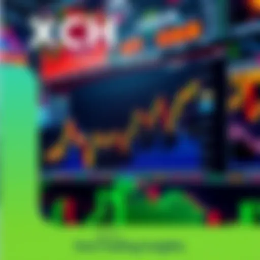 A chart showing XCH price trends with traders discussing strategies in the background