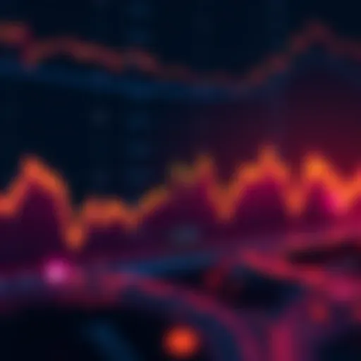 A line chart showing the price trend of XLM with fluctuating peaks and valleys, indicating market activity and price changes.