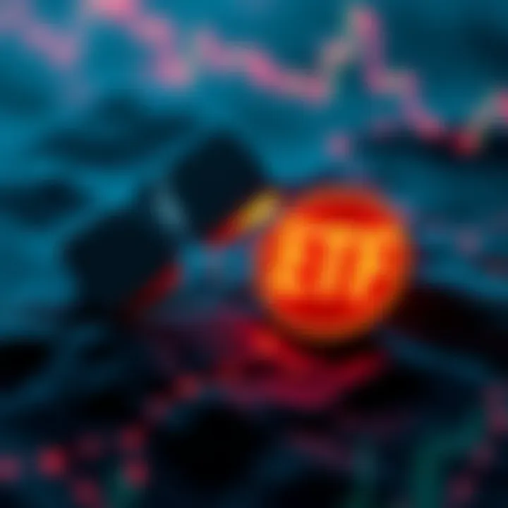 The XRP logo displayed alongside the ETF symbol, representing the potential approval of XRP as an ETF and its significance in the cryptocurrency market.