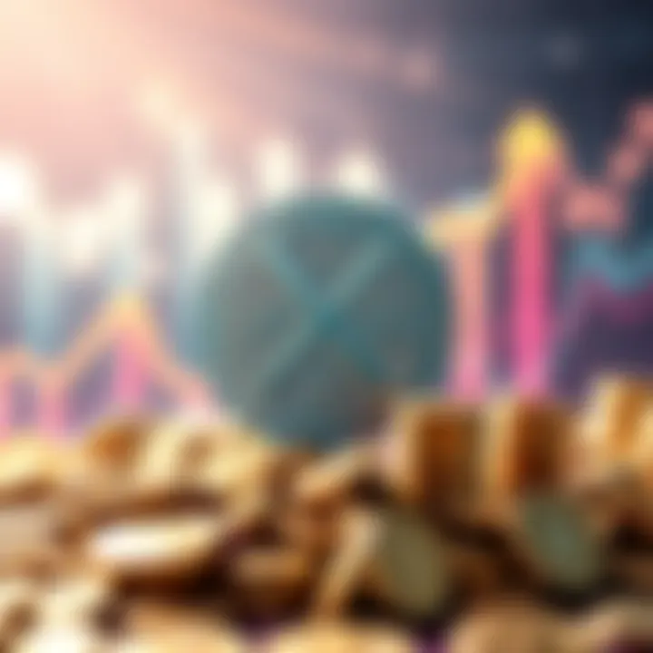 Graphic showing the potential value of 1,000 XRP coins with upward trends and market analysis elements in the background.