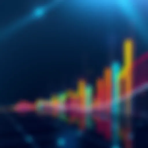 XRP Price Graph A colorful graph showing the projected price trends of XRP leading up to 2030 with an upward trajectory.