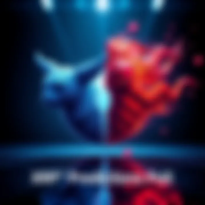 Graphic showing a split poll result for XRP price predictions with one side indicating bullish views and the other bearish views.