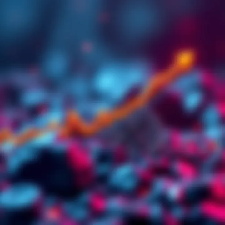 Visual representation of XRP coin with a rising graph indicating price increase to $2.22