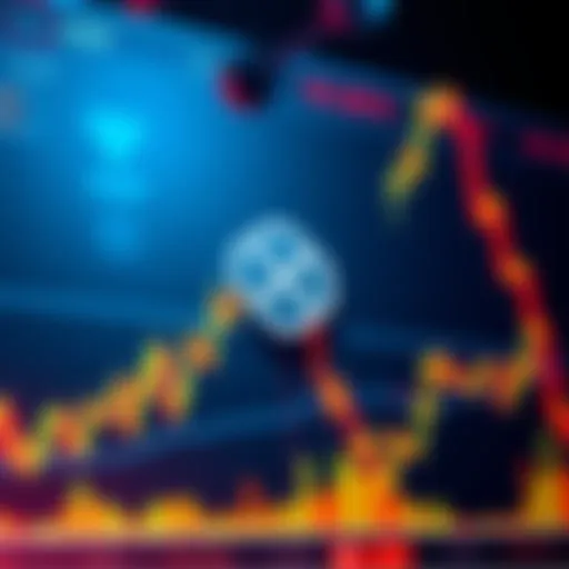 XRP Surge on Trading Chart A trading chart showing a significant spike in the value of XRP
