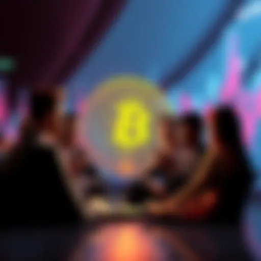 XRP Crypto Discussion People discussing the relevance of XRP in the crypto market with Bitcoin in the background