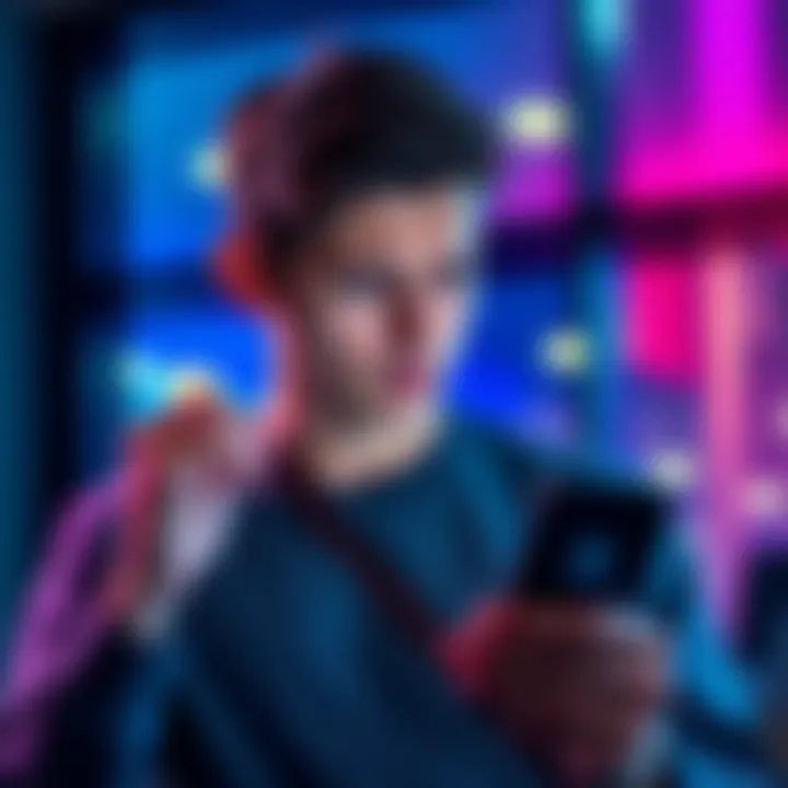 A person looks thoughtful while checking their XRP investment on a smartphone, showing signs of concern over ongoing purchases.