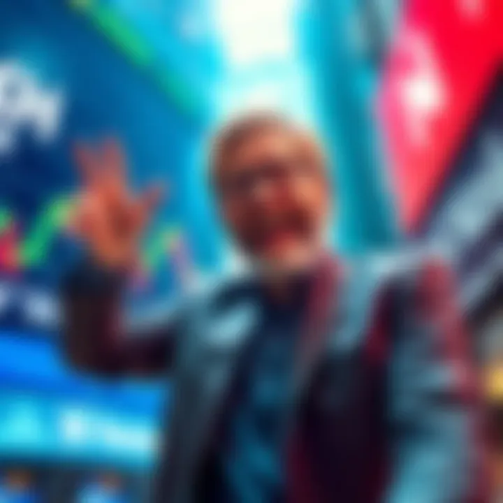 Brad Garlinghouse celebrates XRP going live on Nasdaq with a bright background showing a stock market chart and the Nasdaq logo.