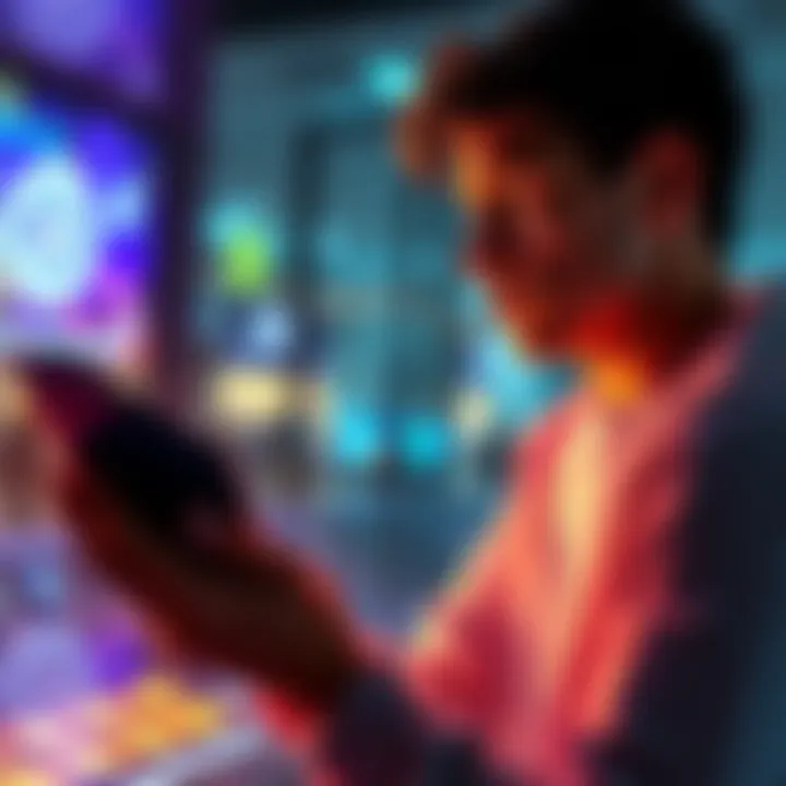 XRP Over-the-Counter Deals A person considering over-the-counter options for buying XRP without exchanges and KYC, with a digital wallet in hand.