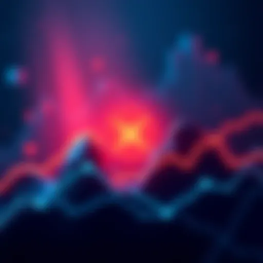 A line graph showing the fluctuating price of XRP during a bull run with peaks and valleys representing market movements.