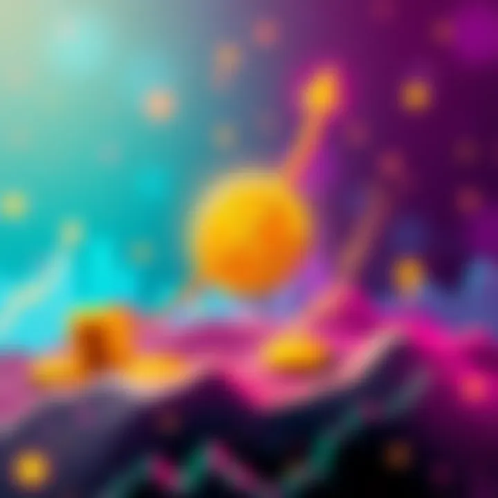 A graphic showing a rising XRP price chart with coins and profit symbols