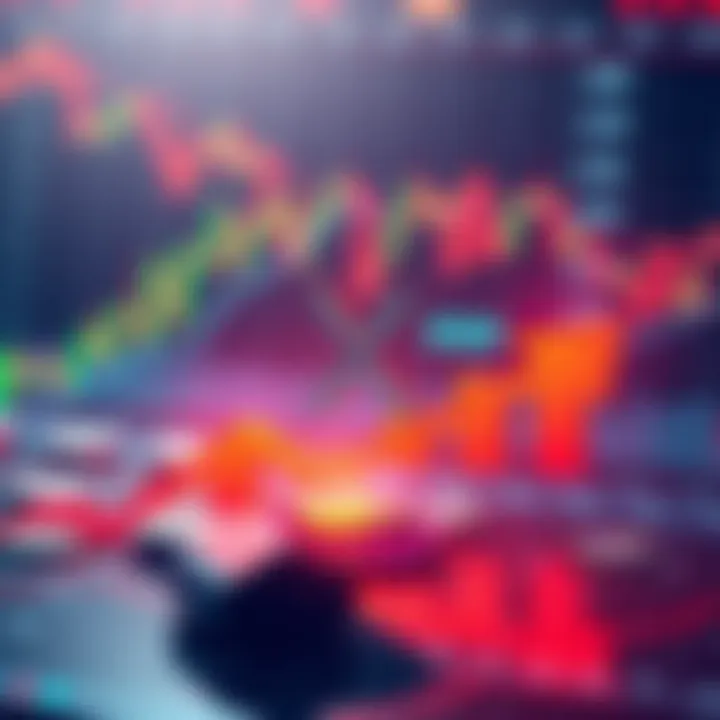 A digital representation of XRP showing steady growth with arrows indicating positive investment trends, set against a backdrop of fluctuating market charts.