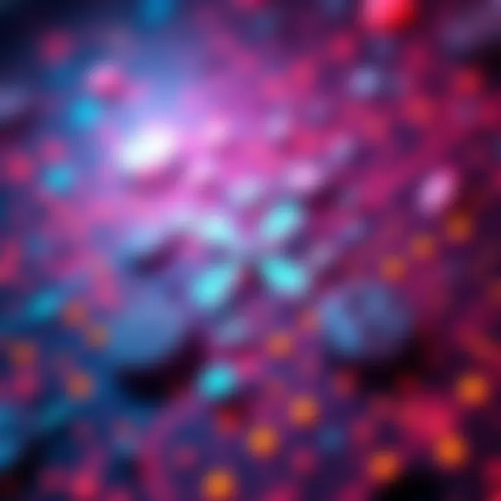 Mysterious XRP Transactions A digital representation of tiny XRP transactions with abstract blockchain elements