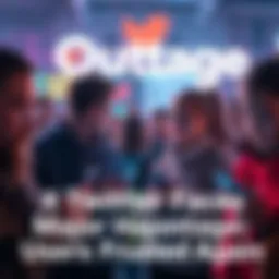 Frustrated people looking at their phones with error messages on X(Twitter) during an outage