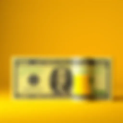 A bright yellow 50 dollar bill placed beside a normal greenish 50 dollar bill for comparison