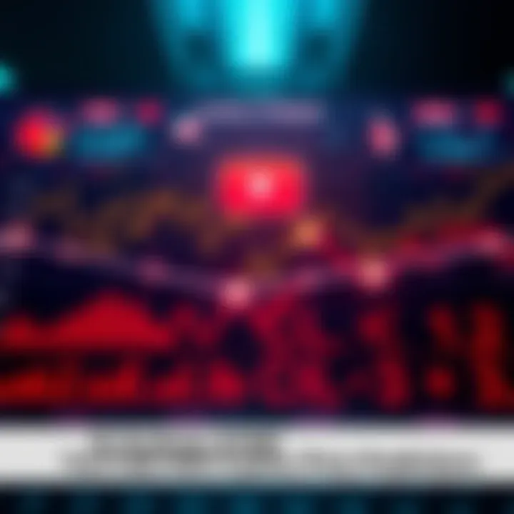 A visual representation of an AI analyzing YouTube crypto price predictions, showing graphs and charts related to accuracy and trends.