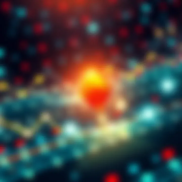 Illustration of ZK-rollups enhancing Monero's transaction flow while maintaining user privacy, featuring digital transactions flowing smoothly on a blockchain.